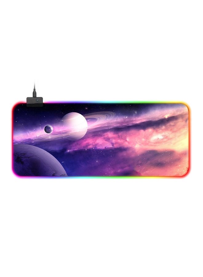 BURAQ Rubber Gaming Waterproof RGB Luminous Mouse Pad with 14 Kinds of Lighting Effects, Size: 800 x 300 x 4mm(Deep Planet)  - Image 1
