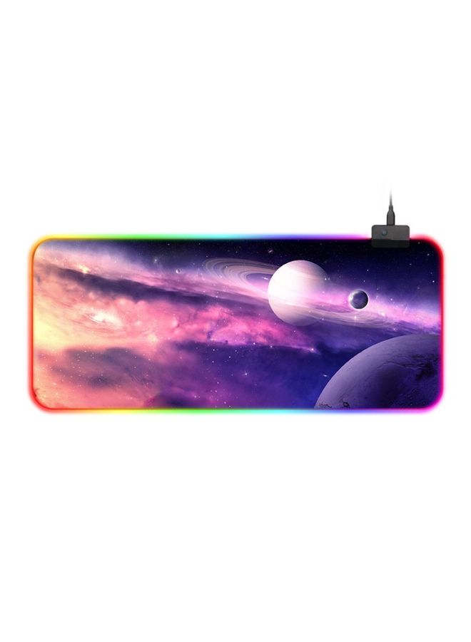 BURAQ Rubber Gaming Waterproof RGB Luminous Mouse Pad with 14 Kinds of Lighting Effects, Size: 800 x 300 x 4mm(Deep Planet)  - Image 2