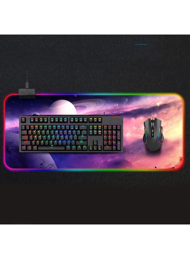 BURAQ Rubber Gaming Waterproof RGB Luminous Mouse Pad with 14 Kinds of Lighting Effects, Size: 800 x 300 x 4mm(Deep Planet)  - Image 3
