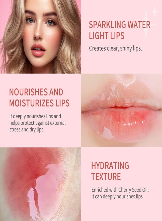 Chifure Hydrating Lip Glow Oil, Plumping Lip Gloss, Moisturizing Lip Gloss Lip Balm, Transparent Lip Oil, Non-Sticky Long Lasting Lip Gloss, Tinted Lip Balm for Lip Care,0.28 OZ (#015-Cherry, 0.28 OZ) - Image 5