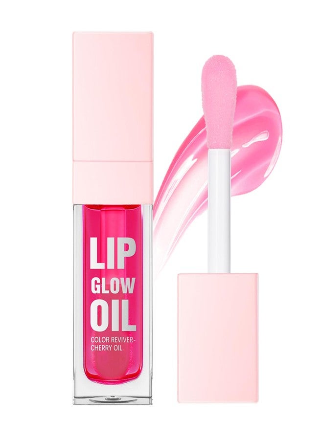 Chifure Hydrating Lip Glow Oil, Plumping Lip Gloss, Moisturizing Lip Gloss Lip Balm, Transparent Lip Oil, Non-Sticky Long Lasting Lip Gloss, Tinted Lip Balm for Lip Care,0.28 OZ (#015-Cherry, 0.28 OZ) - Image 1