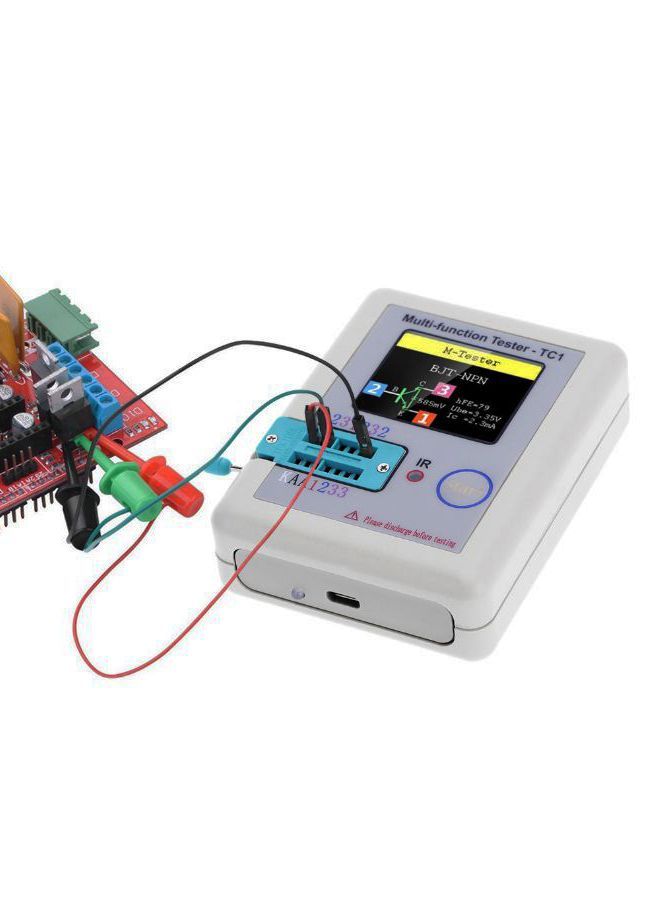 NIBEMINENT Multi-Functional Display Transistor Tester Kit White 15 x 3centimeter - Image 2