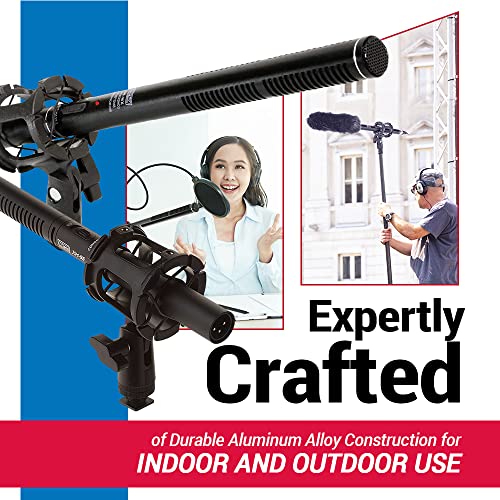 VidPro XM-88 Professional Video & Broadcast Shotgun Microphone Kit, 13-Piece, XLR, Aluminum Alloy, for Recording, Live Streaming, Music, Speaking, Interviews - Image 4