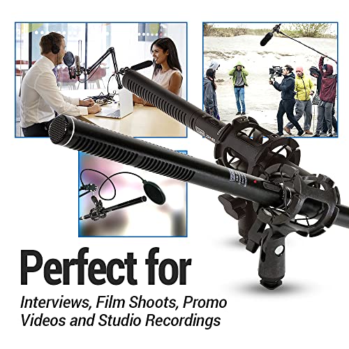 VidPro XM-88 Professional Video & Broadcast Shotgun Microphone Kit, 13-Piece, XLR, Aluminum Alloy, for Recording, Live Streaming, Music, Speaking, Interviews - Image 5