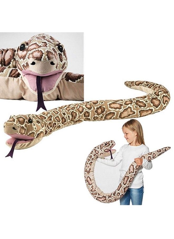 XICHEN - Djungelskog 170 Cm Large Plush Toy Cushion Boa Constrictor Glove Doll Snake Shaped High Simulation Burmese Python Cushion - Image 1
