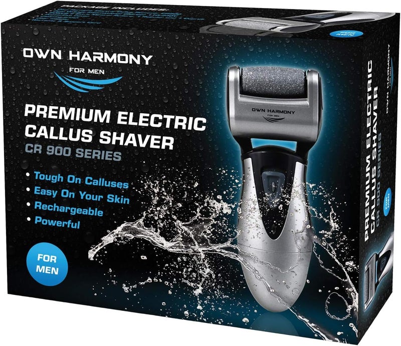 Own Harmony Electric Callus Remover for Feet: Best Pedicure Tools for Men by with 3 Rollers (Powerful), Electronic Pedi Care Spa Foot File - Perfect for Hard, Cracked, Dry, Dead Skin (USB Cable) - Image 1