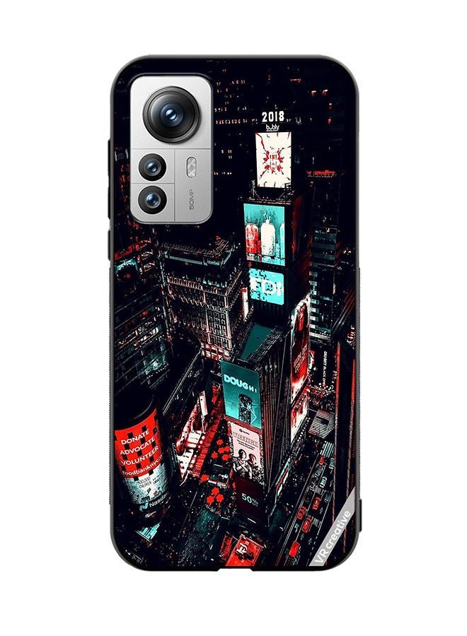 VR CREATIVE Protective Case Cover For Xiaomi 12 Pro Times Square Design Multicolour - Image 1