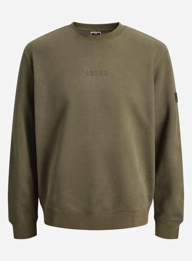 JACK & JONES Olive Crew Neck Sweatshirt