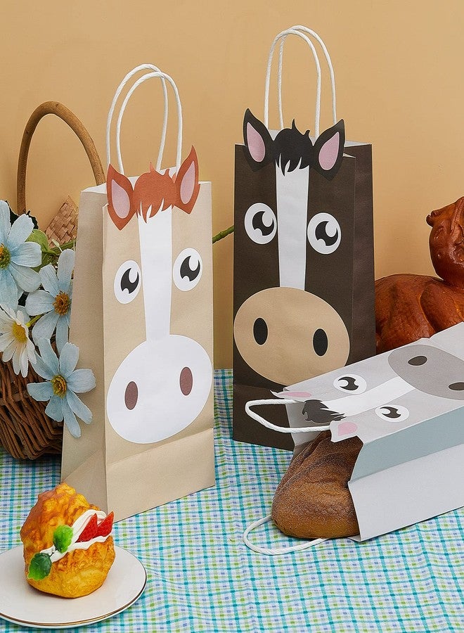 Chinco 12 Pieces Horse Party Favors Treat Bags Brown Western Cowgirl and Farm Supplies Horse Themed Goodie Candy Bags for Party Decoration - Image 4