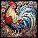 Blueforest Vibrant Rooster 500 Piece Jigsaw Puzzle for Adults Colorful Folk Art Decorative Challenge Puzzle Premium 20x20 Art Puzzle for Puzzle Lovers - Image 2