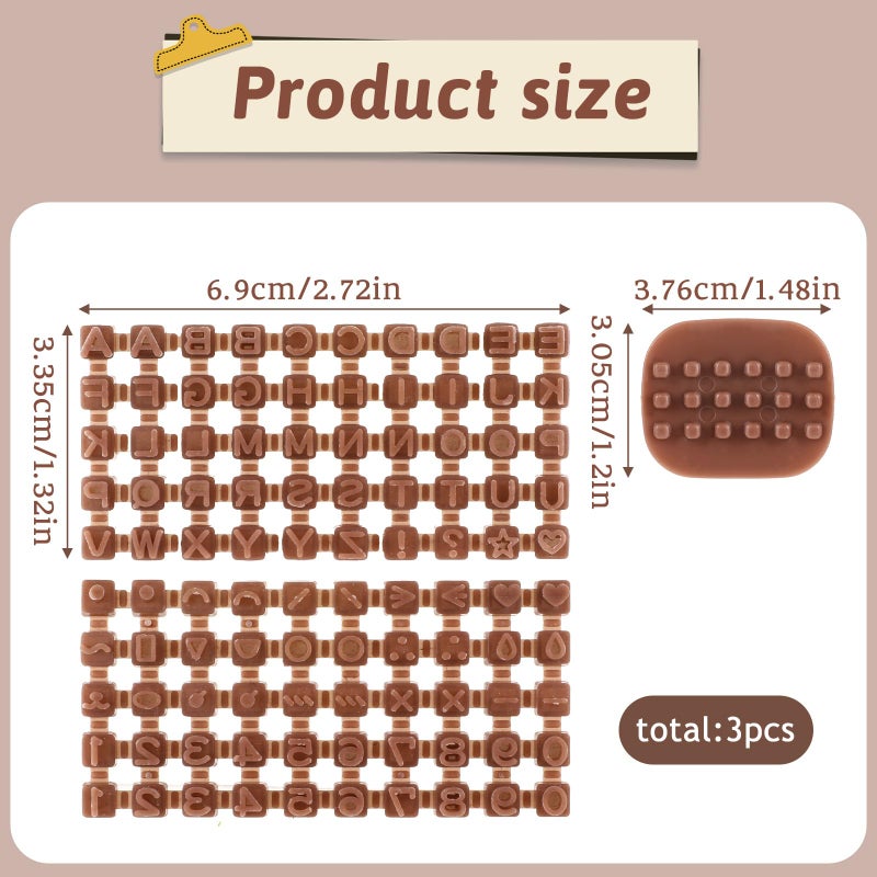 Gtziqa Number & Letter Stamps for Clay, 3 Pcs Polymer Clay Stamps Cookie Stamp Alphabet Symbols Custom Embosser Molds Pottery Stamp Small Letter Stencils for Baking, DIY Embossing, Cake Baking - Image 4