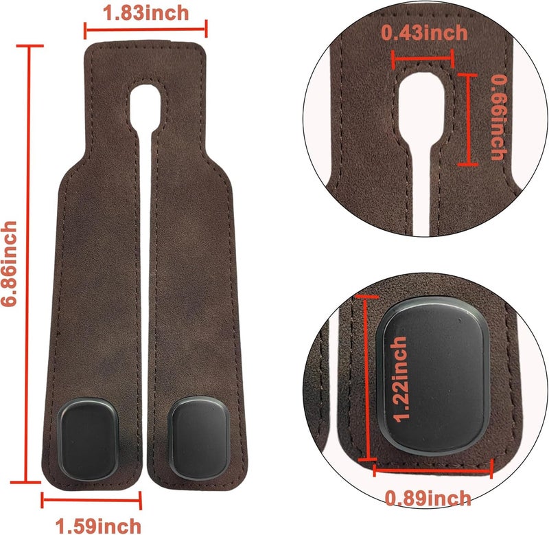 Xfopz Car Seat Hooks, Car Seat Back Storage Hook Double Hook, Headrest Hooks for Car, Car Hooks for Purses and Bags (2, Brown) - Image 2
