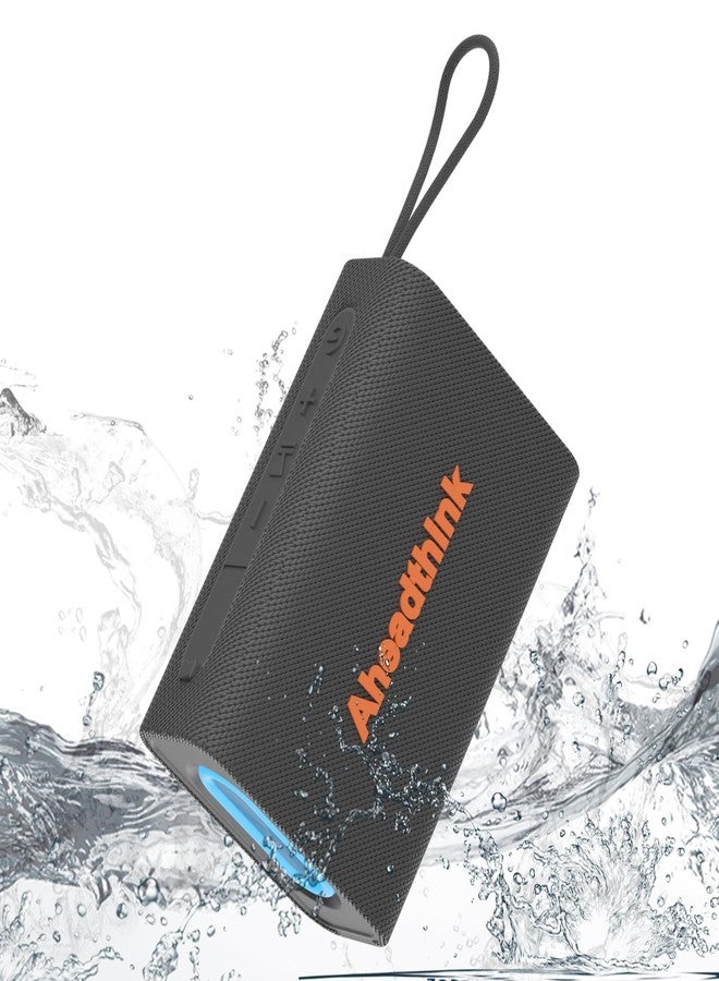 Aheadthink Bluetooth Speaker, Portable Wireless, IPX5 Waterproof, Bluetooth 5, RGB Color Lights, Loud Stereo Sound, Bass, TWS Pairing, for Party, Home, Outdoor, Traveling - Image 1