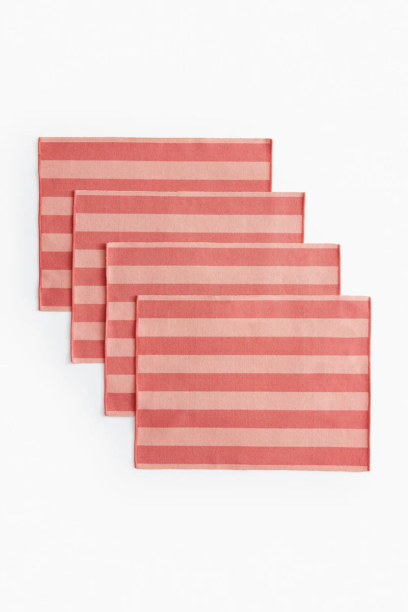 H&M 4-pack striped place mats