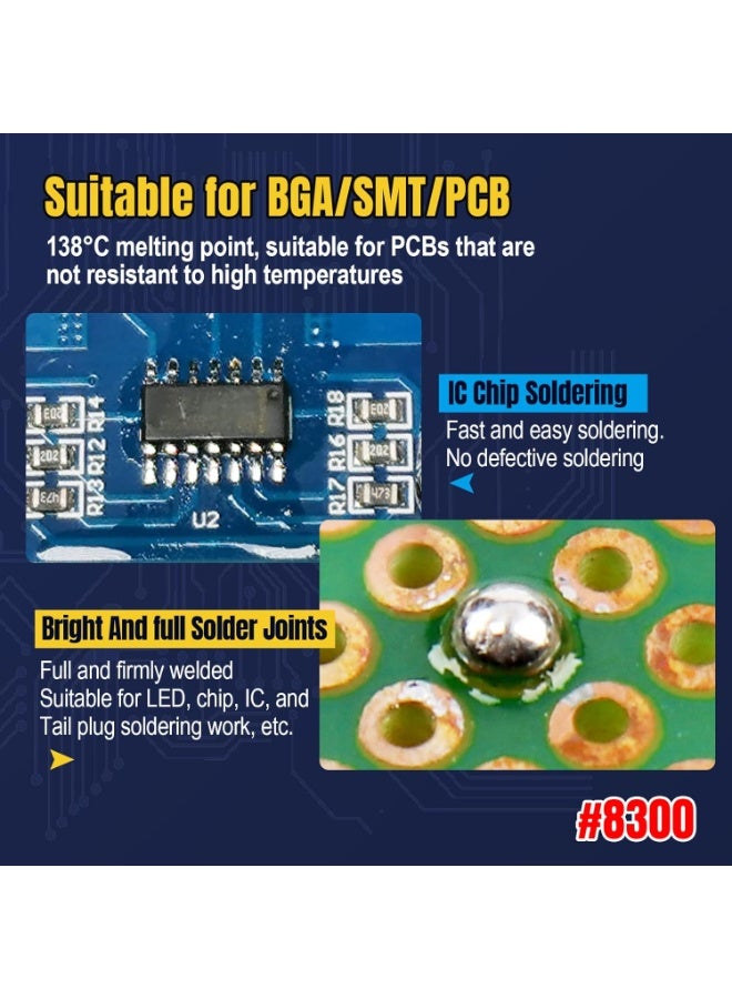 BEEYUIHF Lead Free Solder Paste, 138 Low Temp Solder Paste, Sn42 Bi58 Solder Flux, Tin Cream, Solder Flux Paste, For LED PCB (1.05oz/30g) - Image 5