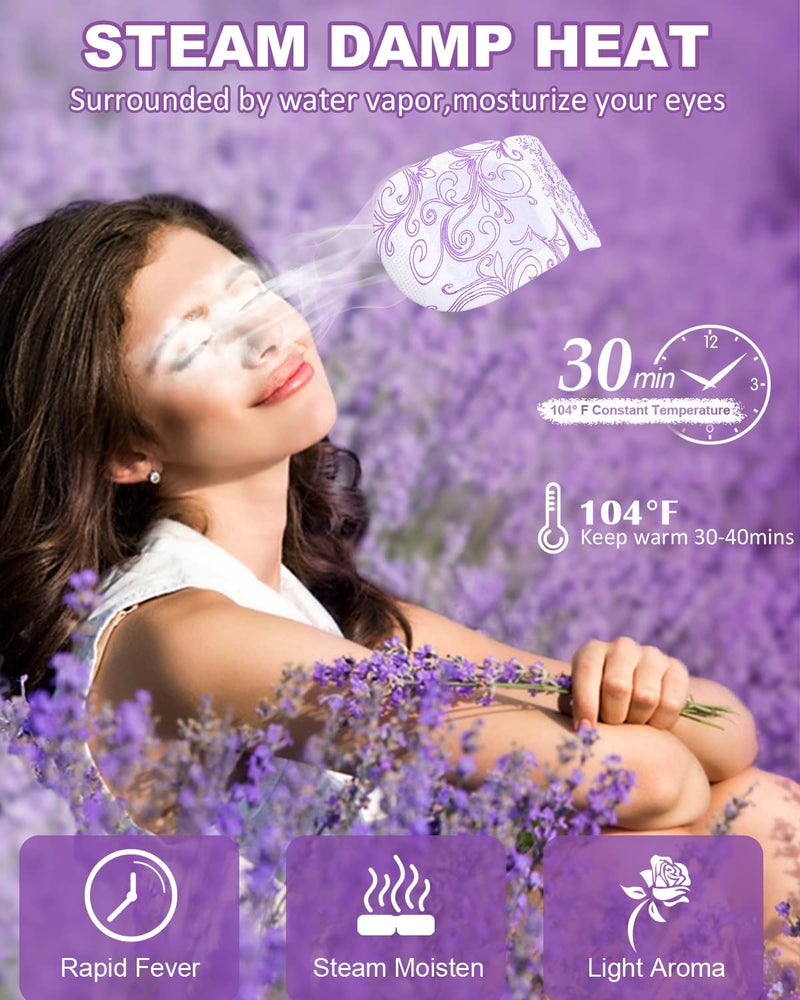 ProCIV 16 Packs Steam Eye Masks for Dry Eyes Self Heated Eye Mask Disposable Sleep Mask Soothing Headache Relief Dry,Hot Warm Compress for Stress Relief Relief Eye Fatigue, Spa Gifts - Image 4