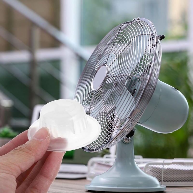 VOSAREA 10pcs Replacement Fan Nut Covers for Electric Fans Reverse Thread Design for Secure Blade Fastening Compatible with Various Brands Transparent Color for Easy Visibility - Image 4