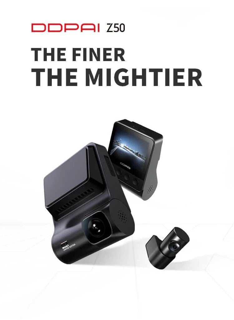 ddpai - DDPAI Z50 4K Dash Cam Front and Rear, Built-in GPS WiFi, 3680P Front, 1080P Rear Daul Dash Camera - Image 1
