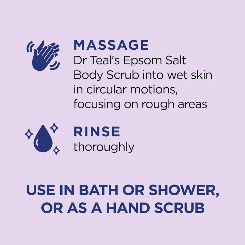 دكتور تيل Dr Teal's Epsom Salt Body Scrub - Lavender  454g 454جرام