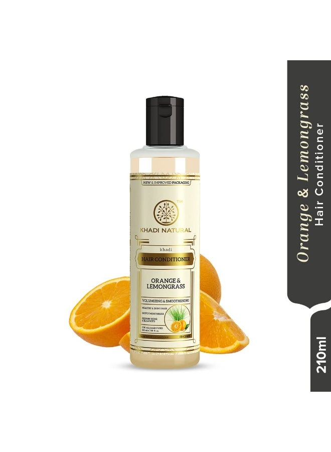 Khadi Natural Natural Orange & Lemongrass Herbal Hair Conditioner for Frizzy and Damaged Hair, All Types, 210 Millilitre - Image 5
