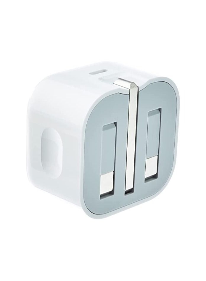 20W USB-C 3-Pin Power Adapter White  - Image 4