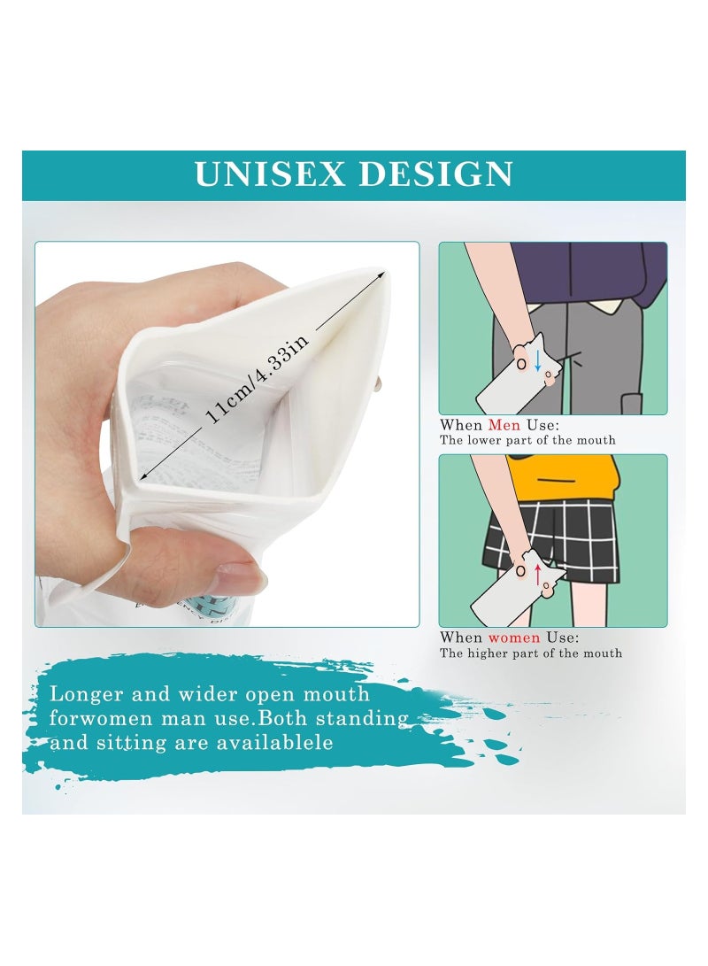 Excefore Disposable Urinal Bag, Emergency Disposable Urinal Bags, 750CC 10Pack Portable Camping Pee Bag, Vomit Bag, Unisex Urine Bag for Traffic Jams, Camping, Hiking, Pregnant, Patient, Kids - Image 4
