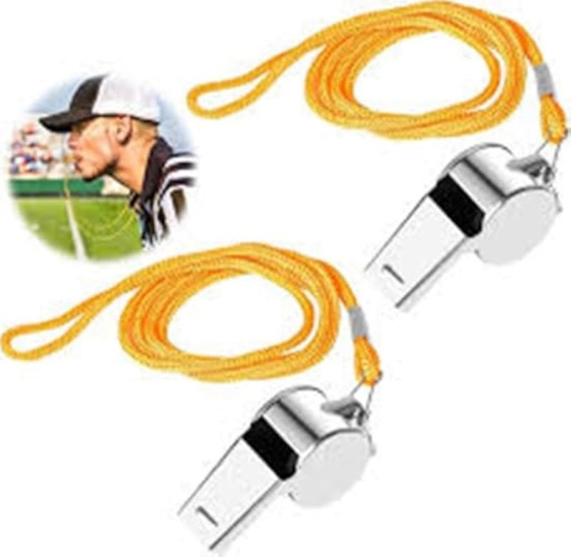 Metal Referee Whistle, Loud and Clear Whistle, Perfect for Football Coaches, Referees and Officials - Multi Color