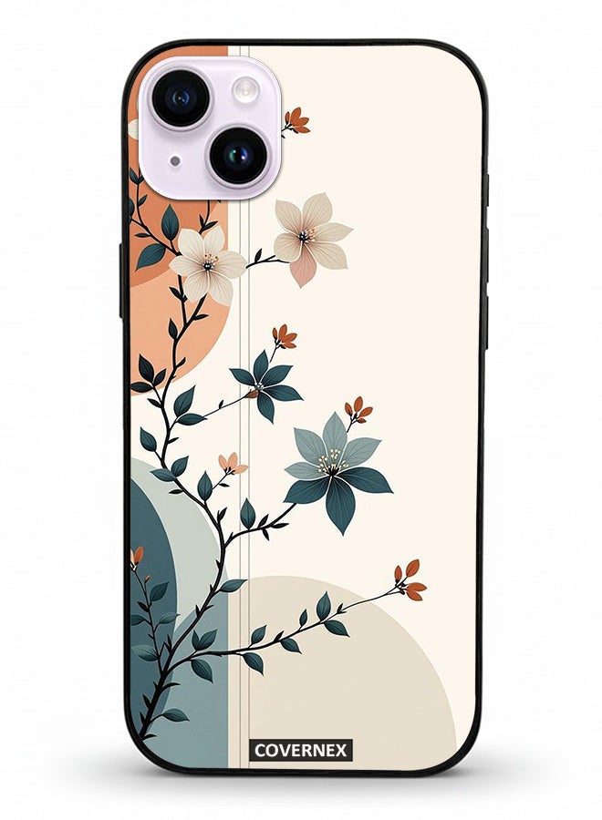 Covernex Apple iPhone 14 Plus Protective Case Cover Printed Featuring Elegant Leafy Branches - Image 2