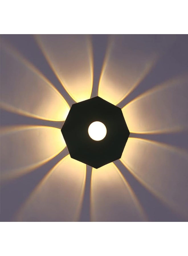 AFN Modern LED Wall Light with Decorative Beam Effect | Contemporary Indoor Wall Lamp for Living Room Bedroom Hallway | Energy Saving LED Wall Lighting Fixture - Image 2