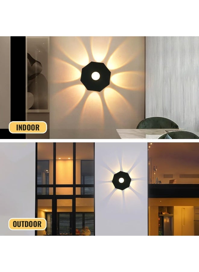 AFN Modern LED Wall Light with Decorative Beam Effect | Contemporary Indoor Wall Lamp for Living Room Bedroom Hallway | Energy Saving LED Wall Lighting Fixture - Image 5