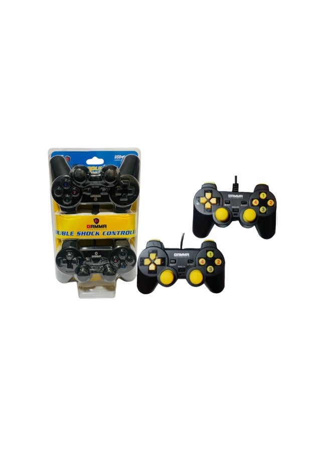Gamma 2 GAMMA GT-204 Vibrating Gamepad (Black) – Color Edition, USB Wired Controller with Dual Vibration, Compatible with PC & Android - Image 2