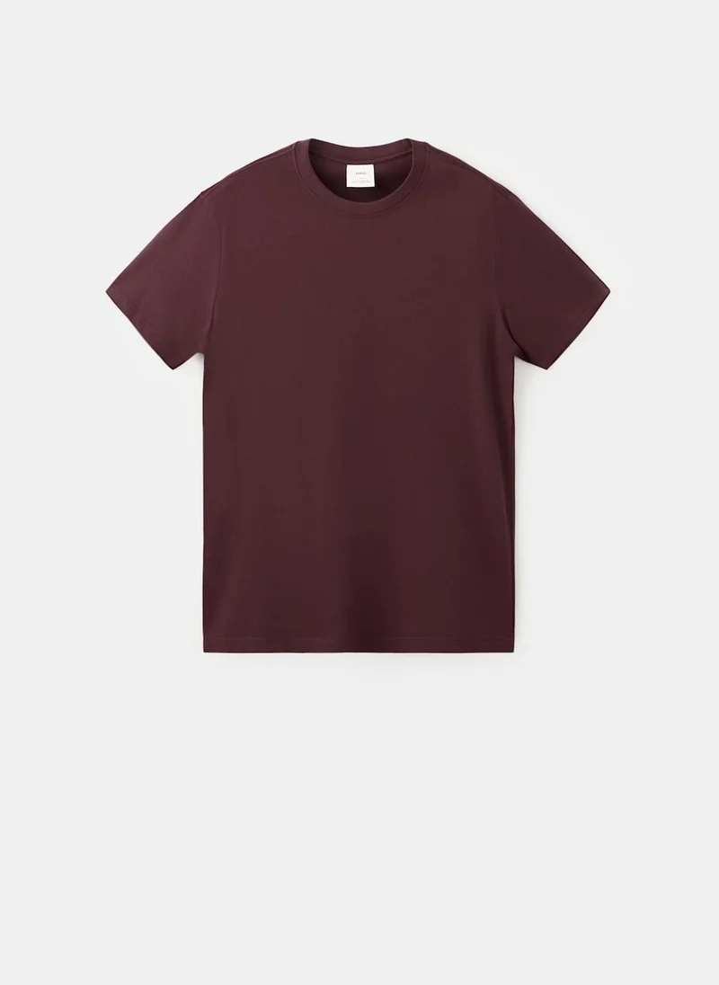 Mango Man  100% cotton slim-fit t-shirt for Men | Best Price UAE