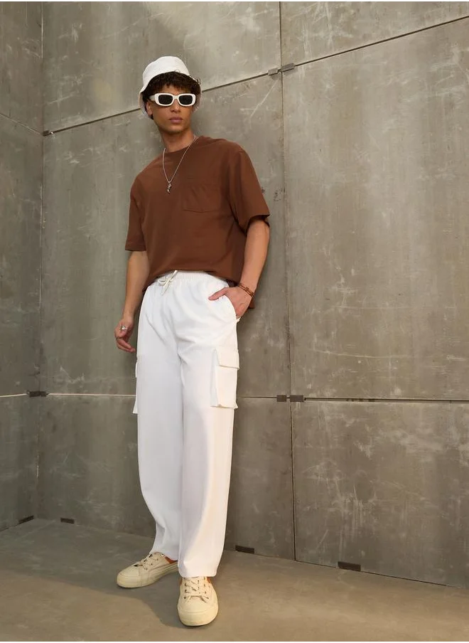 SASSAFRAS Sassafras Mid Rise Regular Fit Pants with Side Pockets