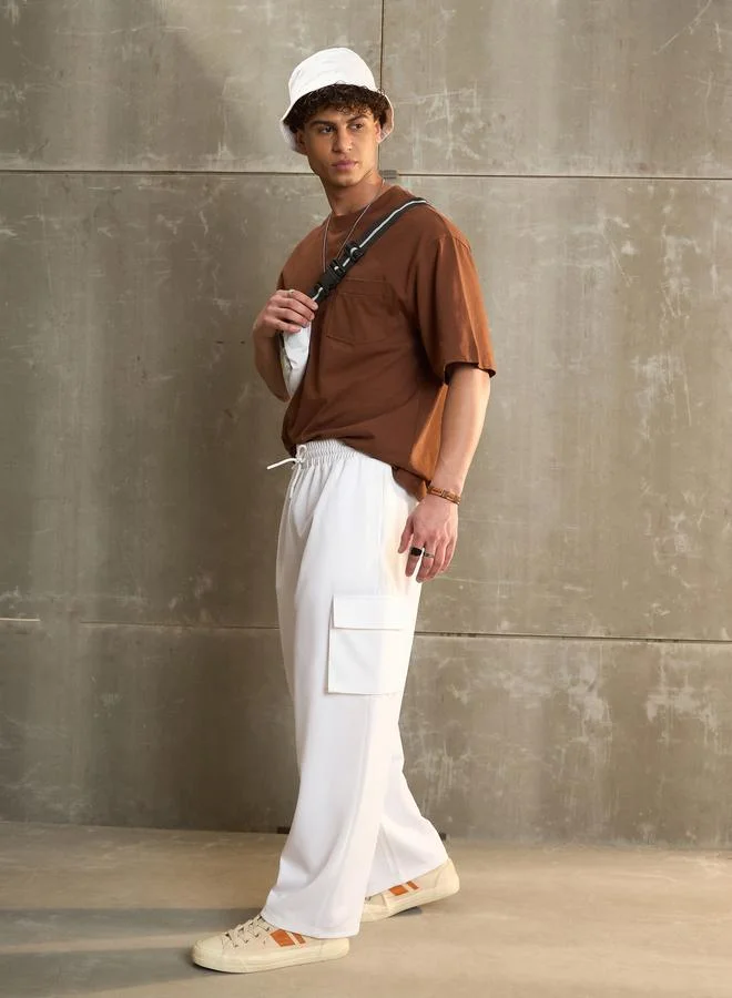 SASSAFRAS Sassafras Mid Rise Regular Fit Pants with Side Pockets