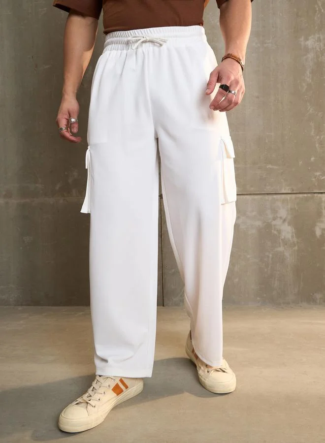 SASSAFRAS Sassafras Mid Rise Regular Fit Pants with Side Pockets