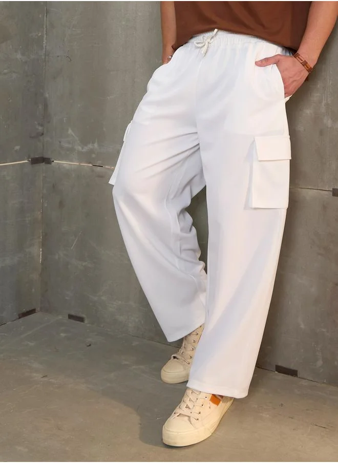 SASSAFRAS Sassafras Mid Rise Regular Fit Pants with Side Pockets