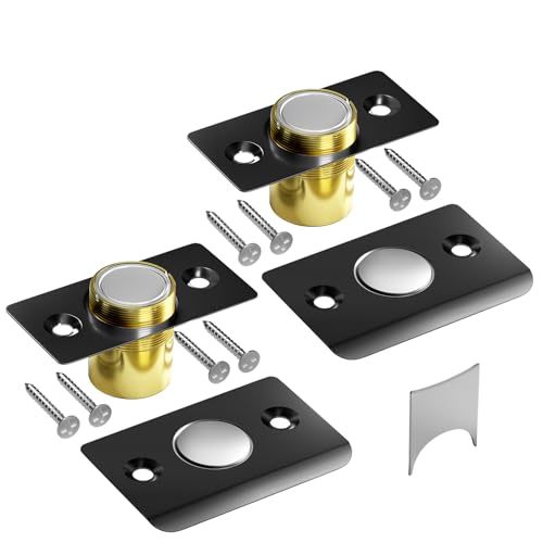 Tonitrui Silent Ball Catch, Adjustable Strong Magnet Door Catch，Using Noise Free, Replacing Door Ball Catch, with Identical Installation Dimension(2 Pack, Black) - Image 1