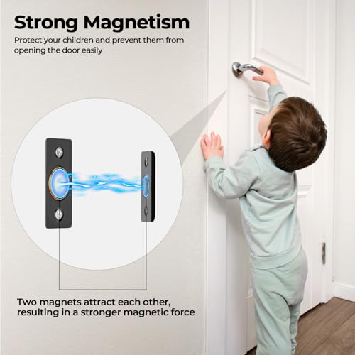 Tonitrui Silent Ball Catch, Adjustable Strong Magnet Door Catch，Using Noise Free, Replacing Door Ball Catch, with Identical Installation Dimension(2 Pack, Black) - Image 2