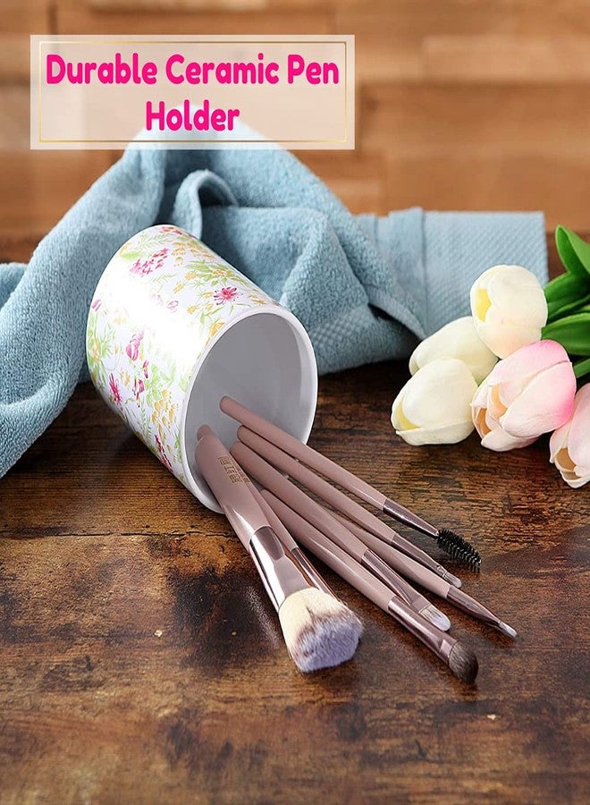 VIBRANZ LAB Cute Pen and Makeup Brush Holder - Desk Organizer with Pen Cup - Image 5