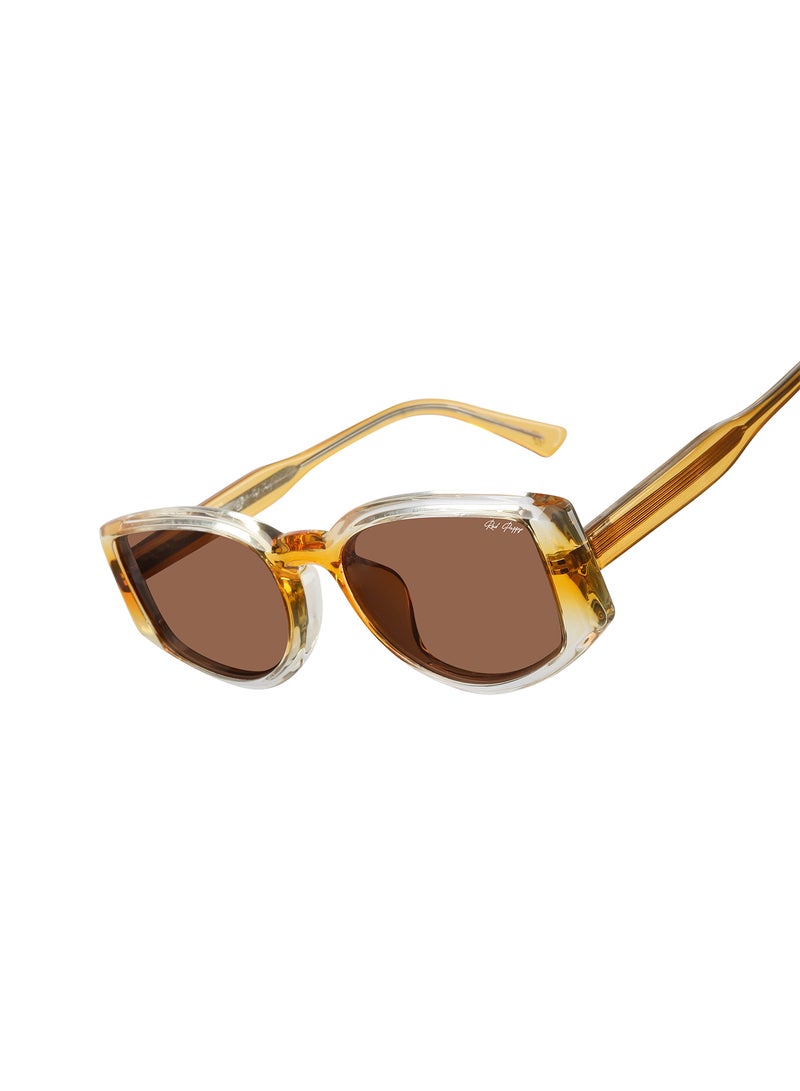 Woggles Red Pappy Alcove Brown Polarized Rectangle Sunglasses - Image 2