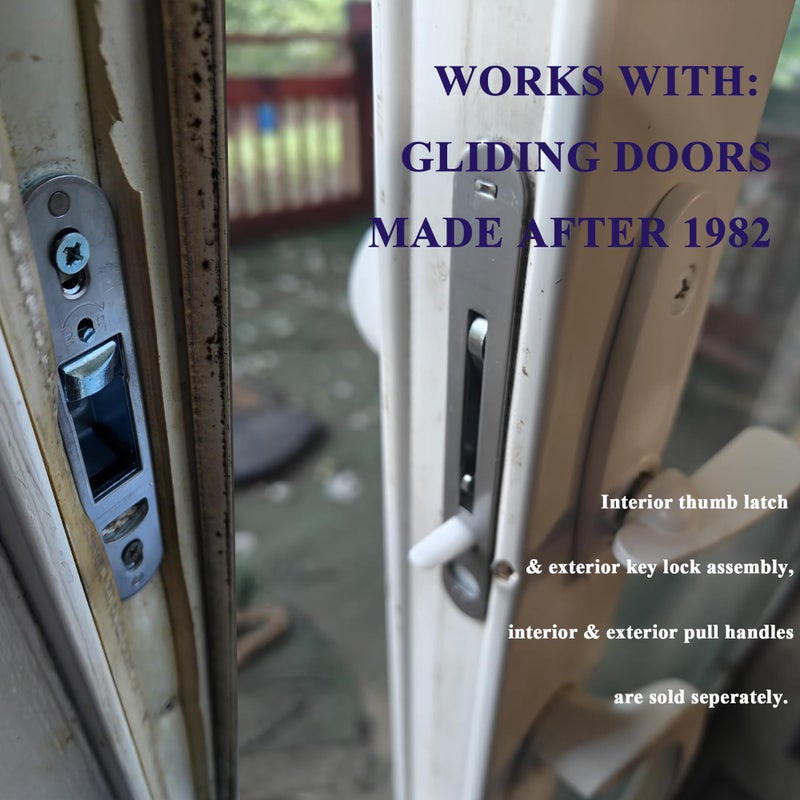 N8LokNLok Gliding Patio Door Mortise Lock & Keeper Kit Compatible with Andersen 2-Panel OEM Part #2562123, Replaces #2573558, #2573562, #2565507 & #2565509, 2-9/16" Hole Centers, Non-Handed - Image 4