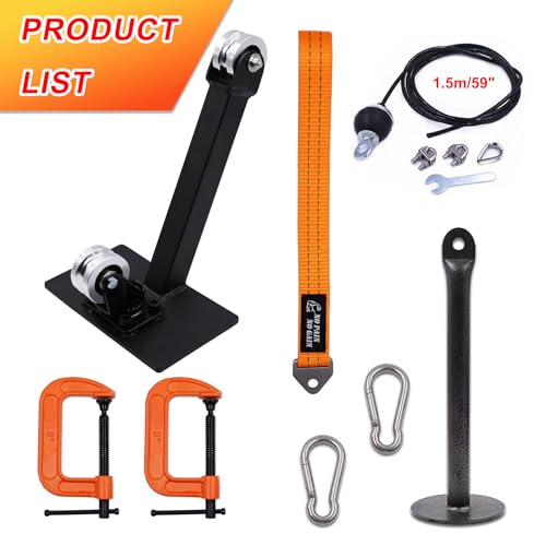 Lights Mountain Arm Wrestling Pulley Training System Kit for Table - Professional Forearm & Wrist Strengthener with Aluminum Rotating Pulleys, Adj. 1.5m Cable, Loading Pin, Training Strap for Home Gym - Image 4