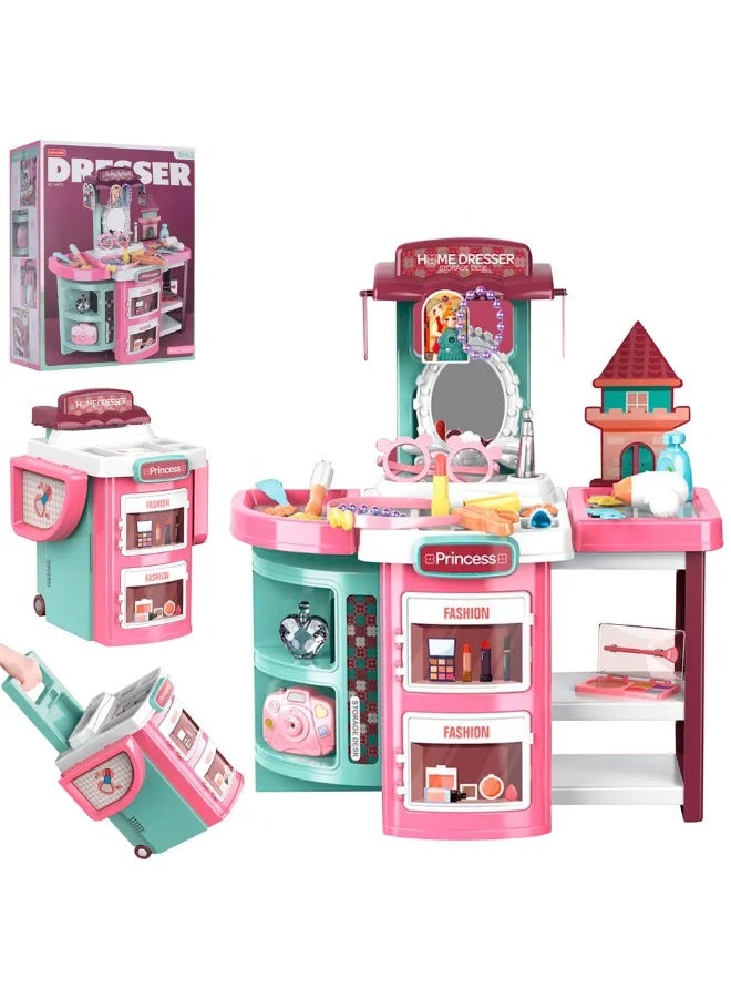 Home Dressser Princess 2 in 1 Suitcase 41 Pieces - 14P03 - Image 2