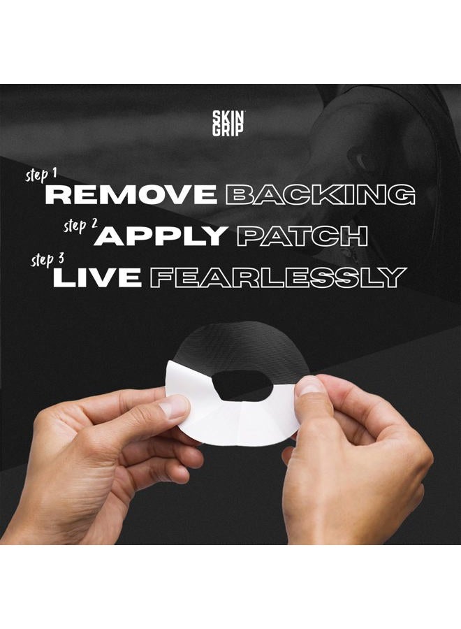 SKIN GRIP Adhesive Patches for Dexcom G6 CGM – Waterproof & Sweatproof Adhesive for 10-14 Days, Pre-Cut Adhesive Medical Tape, Continuous Glucose Monitor Sensor Cover – 20 Pack, Black - Image 4