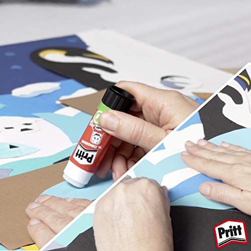Pritt Glue Stick Pack of 10 - Water Soluble at Low Temperature, Removable, for Children - Large (43g) - Image 3