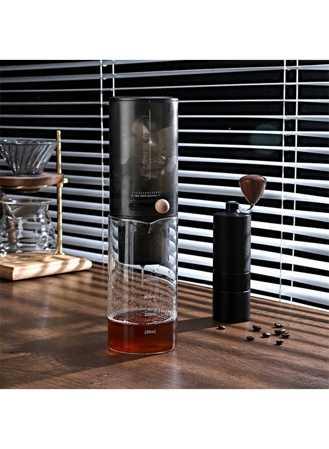 Ice Drip Coffee Maker, 450 ml Portable Cold Brew Coffee Smooth Dripper, Slow Cold Drip Iced Coffee Concentrate Brewer with Adjustable Water Flow - Image 2