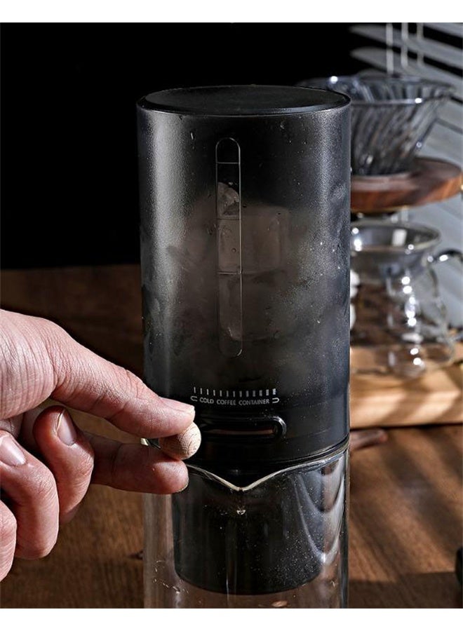 Ice Drip Coffee Maker, 450 ml Portable Cold Brew Coffee Smooth Dripper, Slow Cold Drip Iced Coffee Concentrate Brewer with Adjustable Water Flow - Image 3