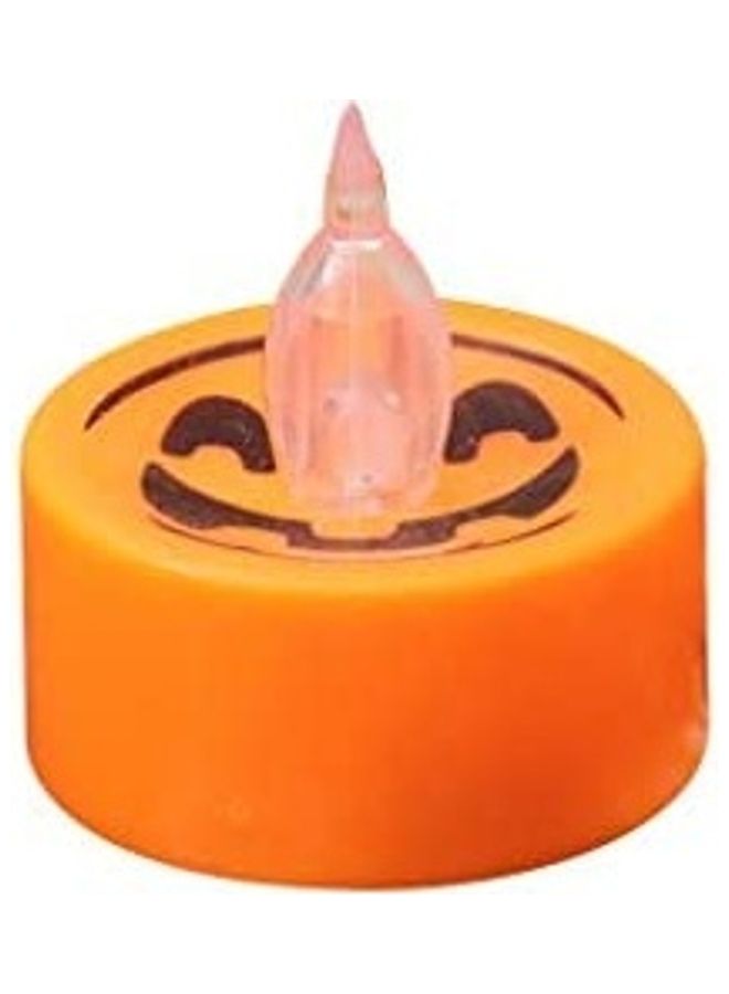 إسكدنيا حامل شموع  بإضاءة LED على شكل يقطينة لتزيين الحفلات أزرق