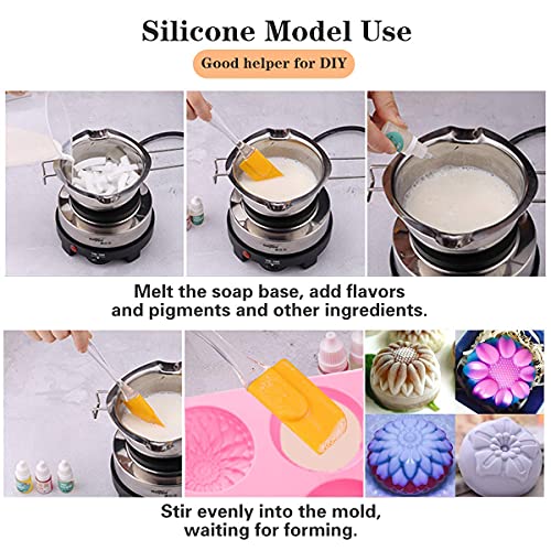 BAREPEPE Silicone Flower Shape Mould Handmade Soap Making Mold 6-Cavity Tray - Pack Of 1, Multicolored, 10 x 10 x 10 Centimeters - Image 5