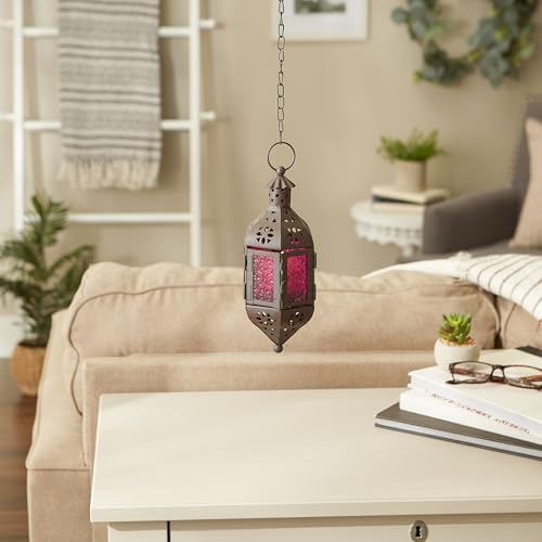 Zingz & Thingz Zings & Thingz 57070470 Cutout Moroccan Hanging Lantern, Black - Image 5